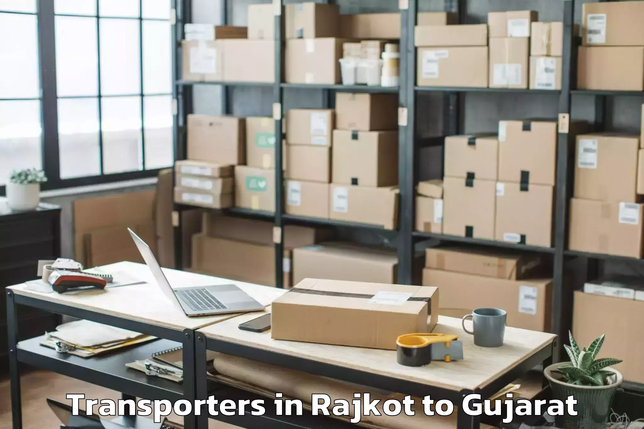 Top Rajkot to Vadpada Transporters Available